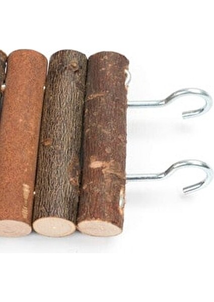 Hamster Tırmanma Merdiveni Çiğnenebilir Ahşap 50 cm Eğlenceli Oyun Alanı