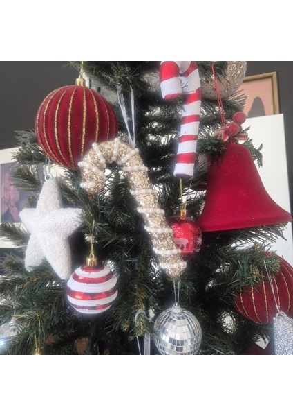 Yılbaşı Kadife Noel Çanı Bordo 12CM AST7303 modelleri