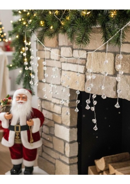 Yılbaşı Lüks Garland Dekoratif Kristal Taşlı 110CM AST7518