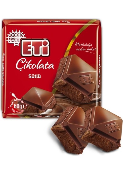 Çikolata Sütlü Kare 60 G x 10 Adet modelleri
