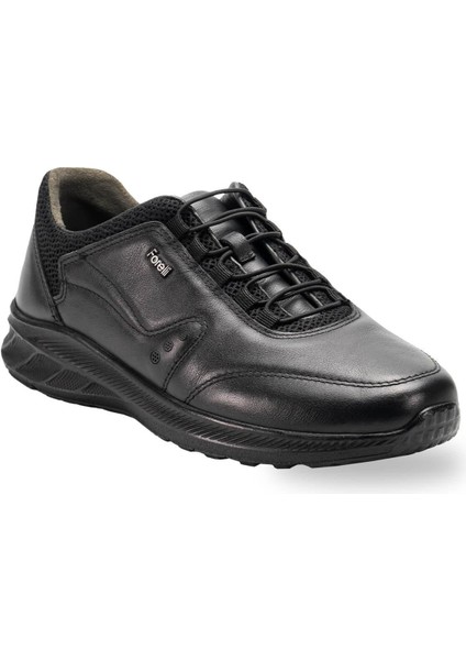 47906-G Siyah Erkek Hakiki Deri Ayakkabı