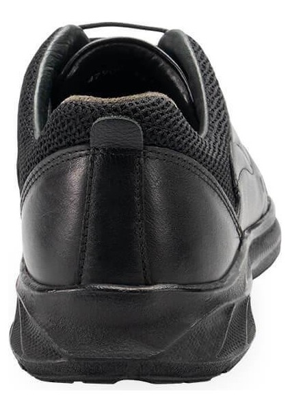 47906-G Siyah Erkek Hakiki Deri Ayakkabı