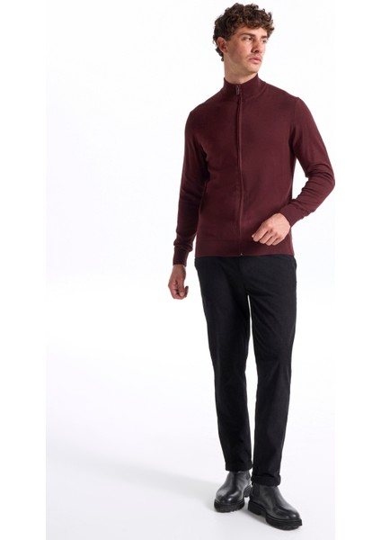 Bordo Melanj Erkek Hırka F5WM-HRK 2578 fiyatları