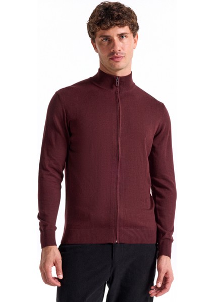 Bordo Melanj Erkek Hırka F5WM-HRK 2578 modelleri