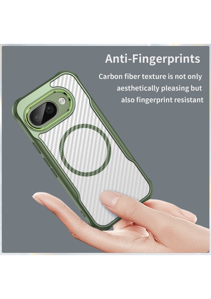 Google Pixel 9A Magsafe Telefon Kılıfı, Yarı Saydam Köşe Korumalı Karbon Fiber Ince Uyumlu Darbeye Dayanıklı Kılıf Google Pixel 9A (Yurt Dışından) indirimleri