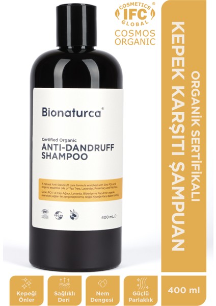 Organik Sertifikalı Kepeğe Karşı Şampuan 400 Ml