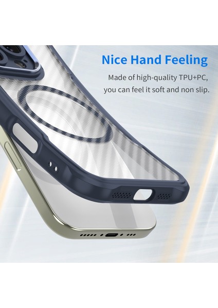 Google Pixel 8A Magsafe Telefon Kılıfı, Yarı Saydam Köşe Korumalı Karbon Fiber Ince Uyumlu Darbeye Dayanıklı Kılıf Google Pixel 8A (Yurt Dışından) fiyatları