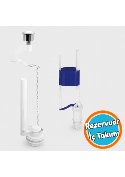 Basmalı Iç Takımı Rezervuar Alafranga Oturmalı Tuvalet Klozet Sifon Iç Düzenek Otomatik Su Dolum