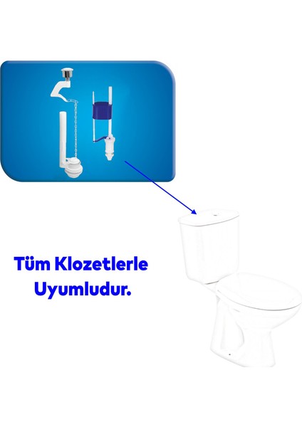 Basmalı Iç Takımı Rezervuar Alafranga Oturmalı Tuvalet Klozet Sifon Iç Düzenek Otomatik Su Dolum modelleri