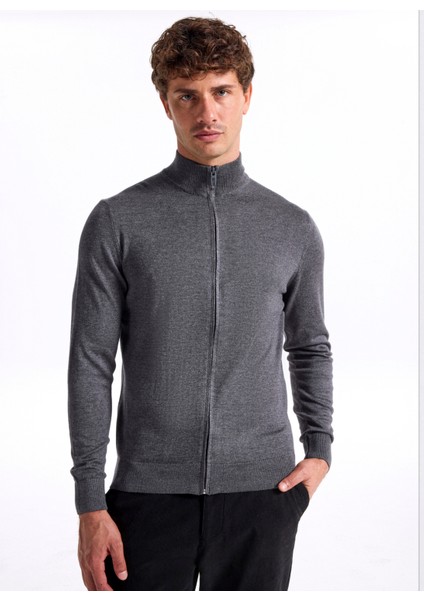 Gri Melanj Erkek Hırka F5WM-HRK 2578 modelleri