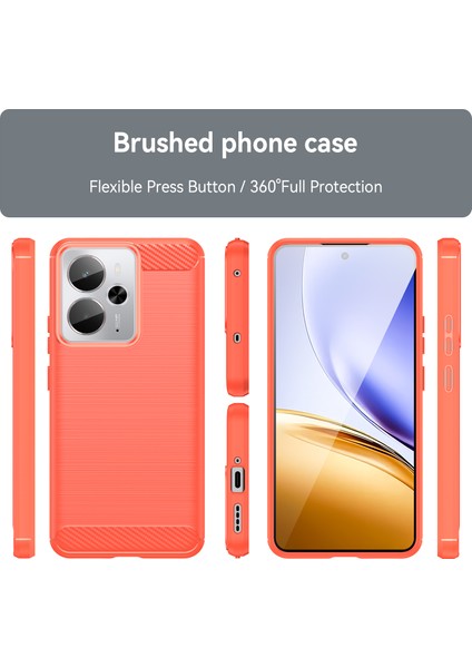 Oppo Realme 14T Telefon Kılıfı, Fırçalanmış Karbon Fiber Dokulu Esnek Tpu Tampon, Darbe Emici Koruyucu Kılıf Oppo Realme 14T (Yurt Dışından) indirimleri