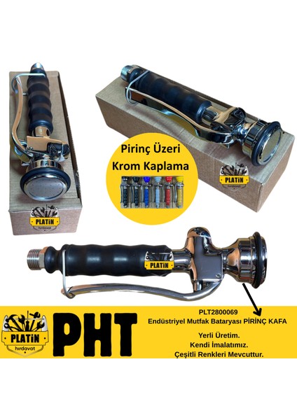 PHT Endüstriyel Mutfak Bataryası Elcik Pirinç Siyah PLT2800069