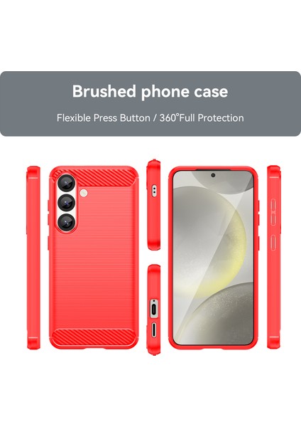 Samsung Galaxy S25 Fe Telefon Kılıfı, Fırçalanmış Karbon Fiber Dokulu Esnek Tpu Tampon, Darbe Emici Koruyucu Kılıf Samsung Galaxy S25 Fe (Yurt Dışından) fiyatları