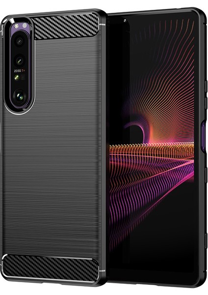 Sony Xperia 10 Plus Telefon Kılıfı, Fırçalanmış Karbon Fiber Dokulu Esnek Tpu Tampon, Darbe Emici Koruyucu Kılıf Sony Xperia 10 Plus (Yurt Dışından)