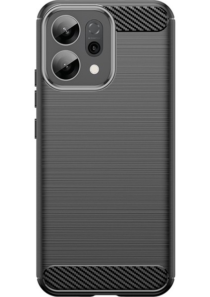 Oppo Reno 14 Telefon Kılıfı, Fırçalanmış Karbon Fiber Dokulu Esnek Tpu Tampon, Darbe Emici Koruyucu Kılıf Oppo Reno 14 (Yurt Dışından)