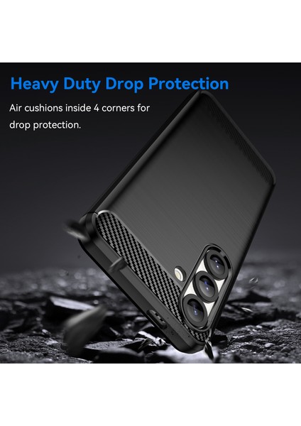 Samsung Galaxy S25 Fe Telefon Kılıfı, Fırçalanmış Karbon Fiber Dokulu Esnek Tpu Tampon, Darbe Emici Koruyucu Kılıf Samsung Galaxy S25 Fe (Yurt Dışından) fırsatları