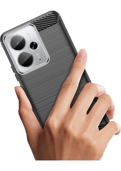 Oppo Realme 14T Telefon Kılıfı, Fırçalanmış Karbon Fiber Dokulu Esnek Tpu Tampon, Darbe Emici Koruyucu Kılıf Oppo Realme 14T (Yurt Dışından) fiyatları