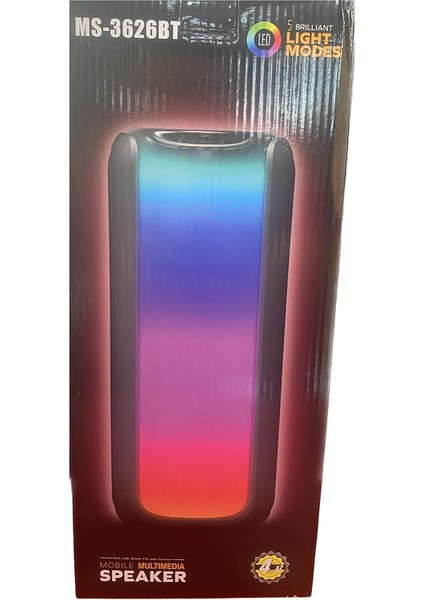 Ms 3626 LED Işıklı Bluetooth Hoparlör modelleri