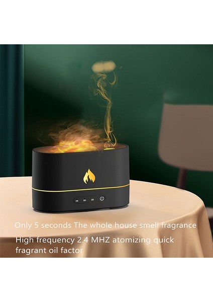 Alev Görünümlü Hava Nemlendirici Aroma Terapi Buhar Makinesi Aromatik Oda Kokusu Difüzörü