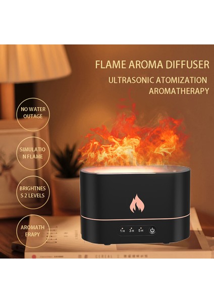 Alev Görünümlü Hava Nemlendirici Aroma Terapi Buhar Makinesi Aromatik Oda Kokusu Difüzörü indirimleri