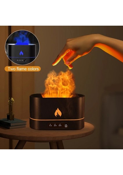 Alev Görünümlü Hava Nemlendirici Aroma Terapi Buhar Makinesi Aromatik Oda Kokusu Difüzörü