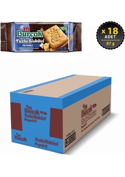 Burçak Peynirli Tuzlu Bisküvi 87 G x 18 Adet fiyatları