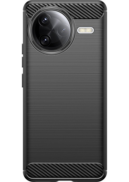 Xiaomi Poco F7 Ultra Telefon Kılıfı, Fırçalanmış Karbon Fiber Dokulu Esnek Tpu Tampon, Darbe Emici Koruyucu Kılıf Xiaomi Poco F7 Ultra (Yurt Dışından)