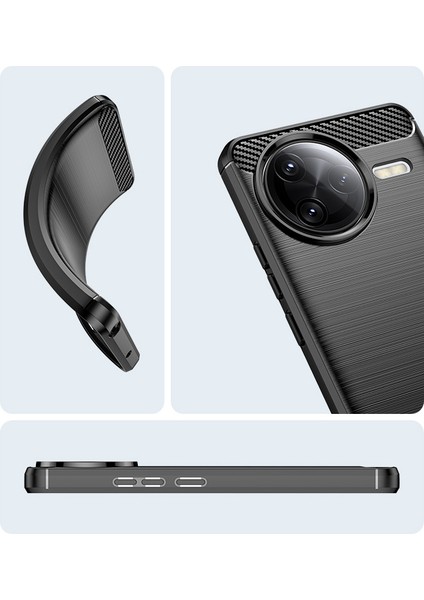 Xiaomi Poco F7 Ultra Telefon Kılıfı, Fırçalanmış Karbon Fiber Dokulu Esnek Tpu Tampon, Darbe Emici Koruyucu Kılıf Xiaomi Poco F7 Ultra (Yurt Dışından) fırsatları