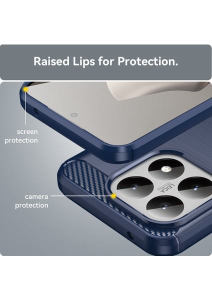 Xiaomi 15T Telefon Kılıfı, Fırçalanmış Karbon Fiber Dokulu Esnek Tpu Tampon, Darbe Emici Koruyucu Kılıf Xiaomi 15T (Yurt Dışından) fırsatları