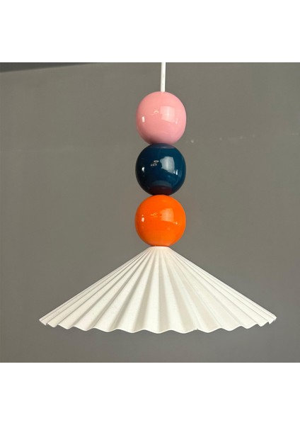 Avilla Beyaz Renkli Boncuk Tekli Metal Avize Rustik Cafe Mutfak Modern Dekoratif Sarkıt Aydınlatma fırsatları