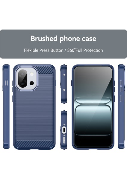 Oneplus 13S Telefon Kılıfı, Fırçalanmış Karbon Fiber Dokulu Esnek Tpu Tampon, Darbe Emici Koruyucu Kılıf Oneplus 13S (Yurt Dışından) fırsatları