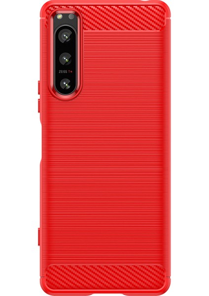 Sony Xperia 5 Iı Telefon Kılıfı, Fırçalanmış Karbon Fiber Dokulu Esnek Tpu Tampon, Darbe Emici Koruyucu Kılıf Sony Xperia 5 Iı (Yurt Dışından) modelleri
