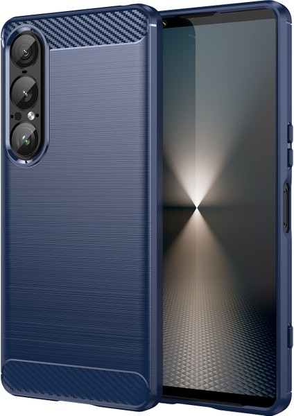 Sony Xperia 1 Vıı Telefon Kılıfı, Fırçalanmış Karbon Fiber Dokulu Esnek Tpu Tampon, Darbe Emici Koruyucu Kılıf Sony Xperia 1 Vıı (Yurt Dışından)