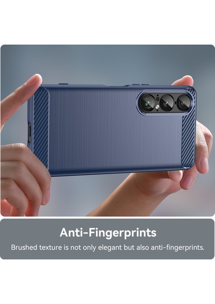 Sony Xperia 1 Vıı Telefon Kılıfı, Fırçalanmış Karbon Fiber Dokulu Esnek Tpu Tampon, Darbe Emici Koruyucu Kılıf Sony Xperia 1 Vıı (Yurt Dışından) modelleri