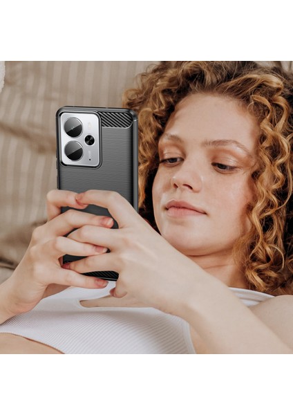 Oppo Realme 14T Telefon Kılıfı, Fırçalanmış Karbon Fiber Dokulu Esnek Tpu Tampon, Darbe Emici Koruyucu Kılıf Oppo Realme 14T (Yurt Dışından) fırsatları