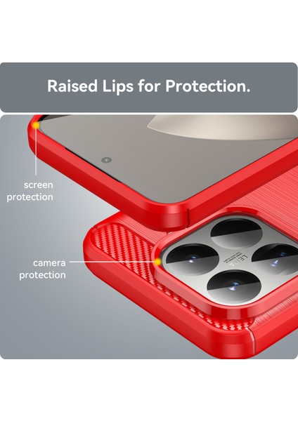 Xiaomi 15T Pro Telefon Kılıfı, Fırçalanmış Karbon Fiber Dokulu Esnek Tpu Tampon, Darbe Emici Koruyucu Kılıf Xiaomi 15T Pro (Yurt Dışından) indirimleri