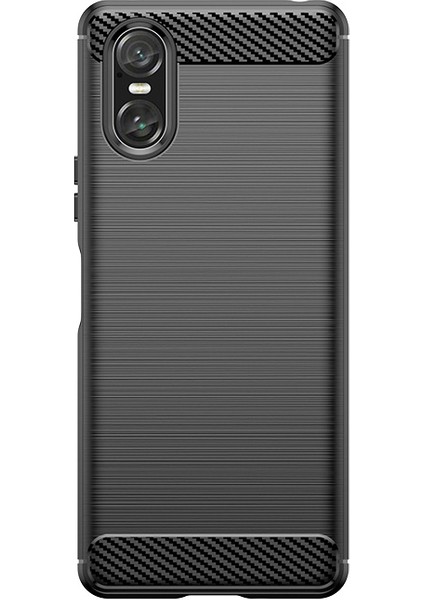 Sony Xperia 10 Vı Telefon Kılıfı, Fırçalanmış Karbon Fiber Dokulu Esnek Tpu Tampon, Darbe Emici Koruyucu Kılıf Sony Xperia 10 Vı (Yurt Dışından)
