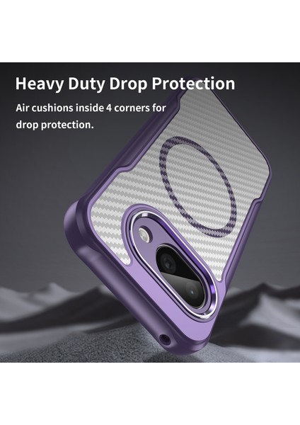 Google Pixel 9A Magsafe Telefon Kılıfı, Yarı Saydam Köşe Korumalı Karbon Fiber Ince Uyumlu Darbeye Dayanıklı Kılıf Google Pixel 9A (Yurt Dışından) indirimleri