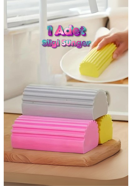 1 Adet Çok Amaçlı Nemli Silgi Sünger Toz Ustası Temizlik Süngeri Toz Su Kir Emici Süper Pratik