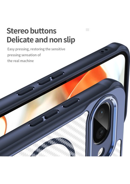 Google Pixel 9A Magsafe Telefon Kılıfı, Yarı Saydam Köşe Korumalı Karbon Fiber Ince Uyumlu Darbeye Dayanıklı Kılıf Google Pixel 9A (Yurt Dışından) fırsatları