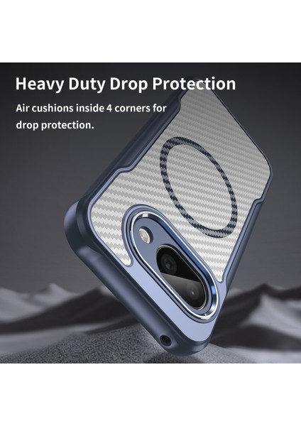 Google Pixel 9A Magsafe Telefon Kılıfı, Yarı Saydam Köşe Korumalı Karbon Fiber Ince Uyumlu Darbeye Dayanıklı Kılıf Google Pixel 9A (Yurt Dışından) indirimleri