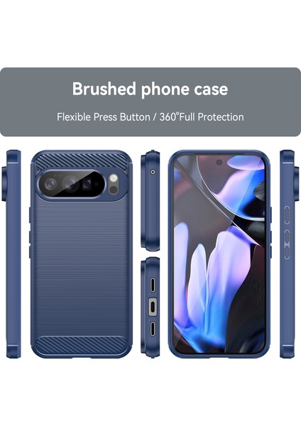 Google Pixel 10 Pro Xl Telefon Kılıfı, Fırçalanmış Karbon Fiber Dokulu Esnek Tpu Tampon, Darbe Emici Koruyucu Kılıf Google Pixel 10 Pro Xl (Yurt Dışından) modelleri
