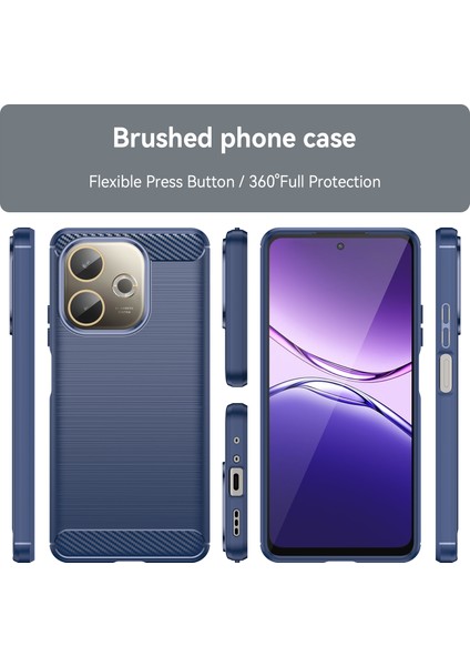 Oppo A5 Pro 5g Telefon Kılıfı, Fırçalanmış Karbon Fiber Dokulu Esnek Tpu Tampon, Darbe Emici Koruyucu Kılıf Oppo A5 Pro 5g (Yurt Dışından) indirimleri