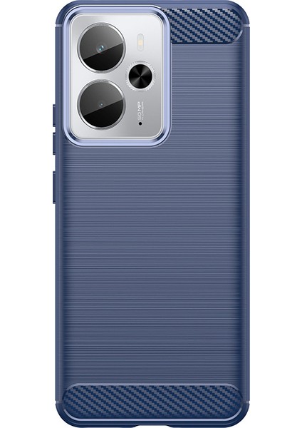 Oppo Realme 14T Telefon Kılıfı, Fırçalanmış Karbon Fiber Dokulu Esnek Tpu Tampon, Darbe Emici Koruyucu Kılıf Oppo Realme 14T (Yurt Dışından)