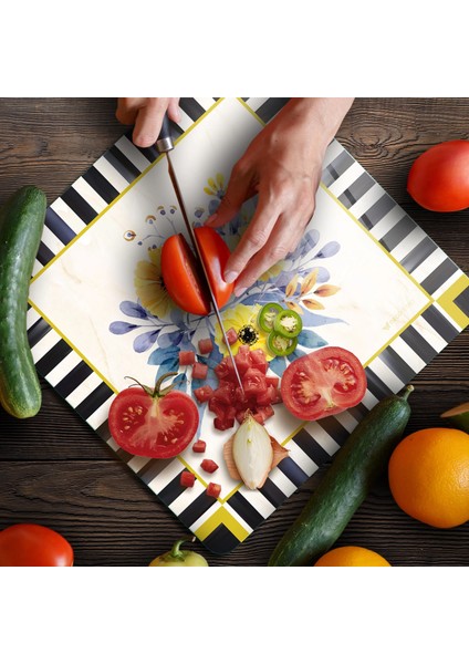 Cam Kesme Tahtası ve Sunumluk Kare Mackenzie Vintage Flower 30X30 cm fırsatları