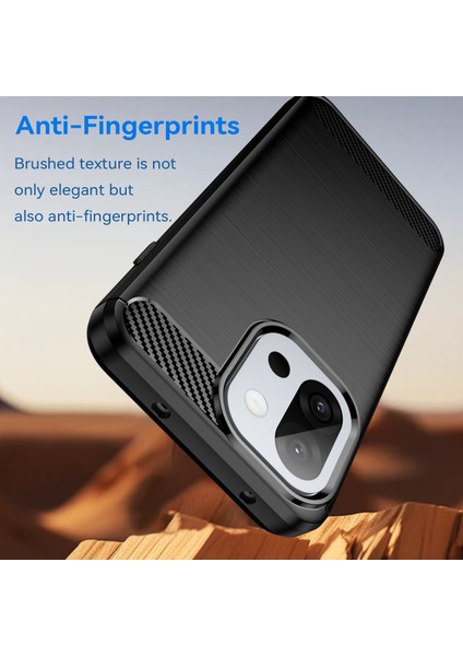 Oneplus 13S Telefon Kılıfı, Fırçalanmış Karbon Fiber Dokulu Esnek Tpu Tampon, Darbe Emici Koruyucu Kılıf Oneplus 13S (Yurt Dışından) modelleri