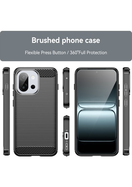 Oneplus 13S Telefon Kılıfı, Fırçalanmış Karbon Fiber Dokulu Esnek Tpu Tampon, Darbe Emici Koruyucu Kılıf Oneplus 13S (Yurt Dışından) fırsatları