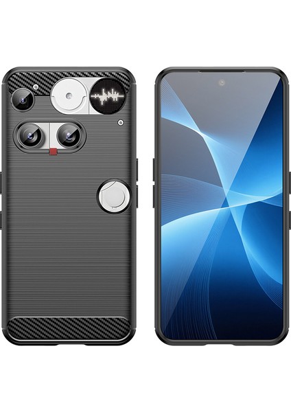 Nothing Phone 3 Telefon Kılıfı, Fırçalanmış Karbon Fiber Dokulu Esnek Tpu Tampon, Darbe Emici Koruyucu Kılıf Nothing Phone 3 (Yurt Dışından) fiyatları