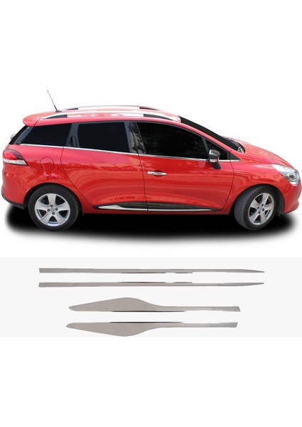 Renault Clıo Iv - Hb 2012 &Gt; Uyumlu Yan Kapı Çıtası 4 Pcs. P.Çelik fiyatları