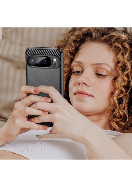 Google Pixel 10 Pro Xl Telefon Kılıfı, Fırçalanmış Karbon Fiber Dokulu Esnek Tpu Tampon, Darbe Emici Koruyucu Kılıf Google Pixel 10 Pro Xl (Yurt Dışından) fırsatları